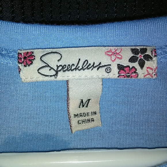 Speechless light blue Short Sleeve Top/Blouse - Picture 3 of 6